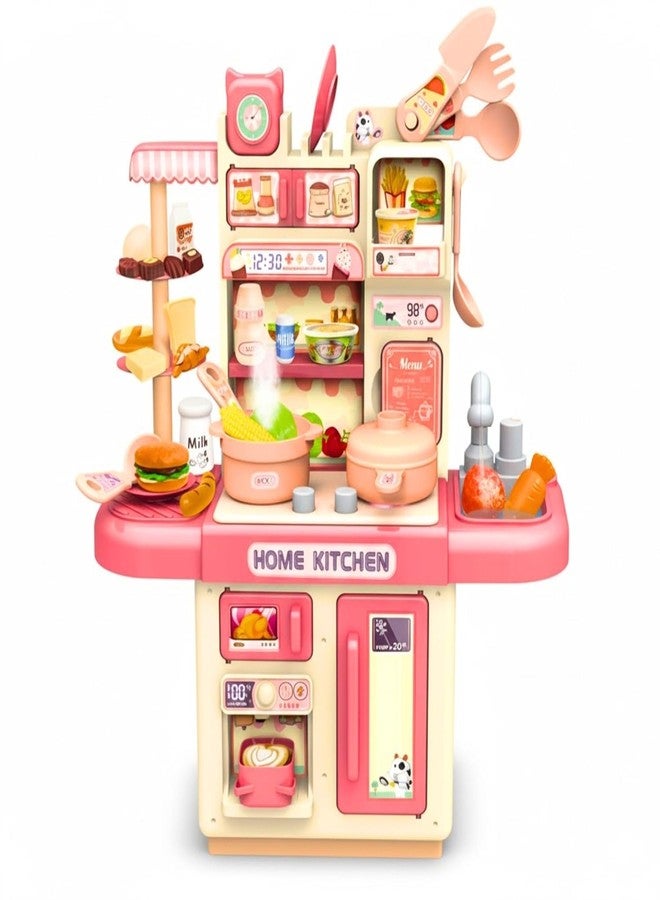 GIPTOC Kids Kitchen Set - Pretend Play Cooking Toy with Light & Steam Effects, Role Play Kitchen Playset with Accessories for Boys & Girls (Age 3+) - Image 1